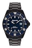 Gigandet Automatik Herren-Armbanduhr Sea Ground Taucheruhr Uhr Datum Analog Edelstahlarmband Blau Schwarz G2-013