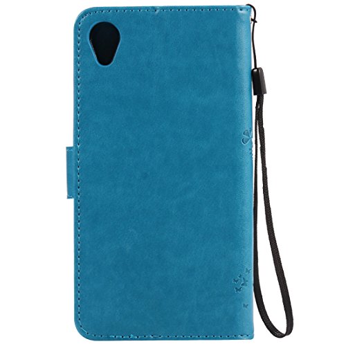 Nancen Tasche Hülle für Sony Xperia X Flip Schutzhülle Zubehör Lederhülle mit Silikon Back Cover PU Leder Handytasche im Bookstyle Stand Funktion Kartenfächer Magnet Etui Schale - 2