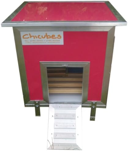 Chicubes Plastic Chicken House for 3 Hens, Hot Pink