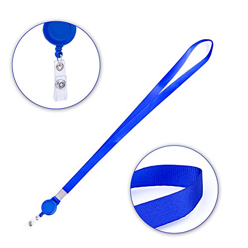 Retractable Badge Holder  Juego de 6 Lanyard Porta-llaveros con correa de cuello de lanyard para tarjetas clave y tarjetas de identificaci  n  21    6 colores