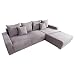 Produktbild Invicta Interior Ecksofa Tailors Cut Baumwolle beidseitig aufbaubar Greige Federkern Schlaffunktion Couch Eckcouch Sofa