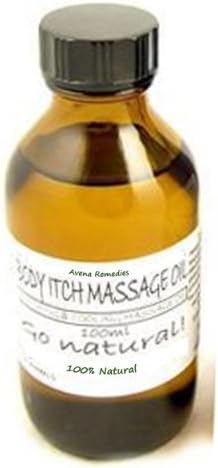 Massage Oil For Dry Itch Skin 100ml: ready to apply aromatherapy oil, 100% Natural