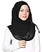 Produktbild  SAFIYA - Hijab Kopftuch für muslimische Frauen I Islamische Kopfbedeckung 75 x 180 cm I Damen Gesichtsschleier, Schal, Pashmina, Turban I Musselin / Chiffon - Schwarz