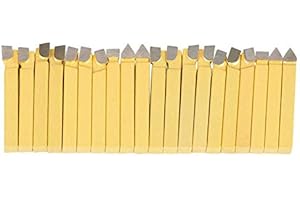 FTVOGUE 20Pcs 1/4 Herramientas de Torno Juego de Herramientas de Torneado de Fresado Con Punta de Carburo Para Herramientas de Torno De Metal