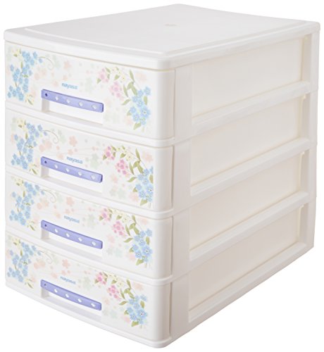 Nayasa Tuckins 4 Piece Plastic Drawer, White