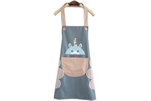 Fezf Delantales Impermeables Ajustables del Cocinero con Bolsillo Cocina Delantale para Mujeres Hombres,Delantal Chefs Cocina(B)