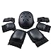 Produktbild RuiyiF 7 Erwachsene Sport Safety Gear Set, Ellenbogen Pad Kniebandage Handgelenk Guard und Helm für Erwachsene Skateboard Skating Blading Radfahren Reiten, Black-Large