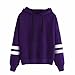 Produktbild Mode Lässig Sweatshirt, Hansee Womens Langarm Hoodie Sweatshirt Jumper Mit Kapuze Pullover Tops Bluse (Lila, Asian Size XL)
