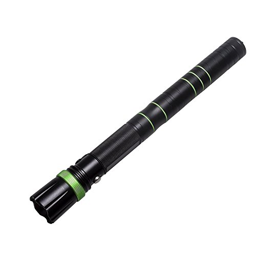 BESTSUN Multifunktional Tactical Taschenlampe Messer torch- Selbstverteidigung Survival Kit wiederaufladbar Focus verstellbar Cree Q5 LED Taschenlampe + Ladegerät + 18650 Akku für Exploration Jagd Camping - 2