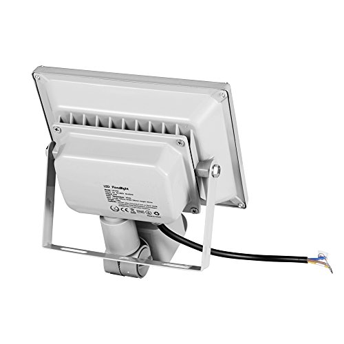 10W 20W 30W 50W 100W led strahler Flutlichtstrahler + Bewegungsmelder kaltweiß kaltweiss led fluter flutlicht kaltlicht Scheinwerfer Innenstrahler Außenstrahler wasserdicht IP65 Gartenstrahler Wandstrahler (20 Watt) - 4