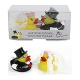 Quitsche-Ente 'Hochzeitspaar' 2 Entchen Badeentchen