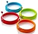 Produktbild 10,2 cm Silikon Spiegelei Form Ringe – Pancake Form Pack Of 4 – One von jedem dunkelblau für Frühstück, Mittagessen, Abendessen – Tolles Kochen Zubehör & Geschenkidee – von 'Brosche Kitch N' Waren