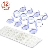 [12 Stück] Eckenschutz und Kantenschutz,CANWN Transparent Stoßschutz für Tisch und Möbel Ecken Weicher Geruchsneutral Tischkantenschutz für Baby und Kinder - 2