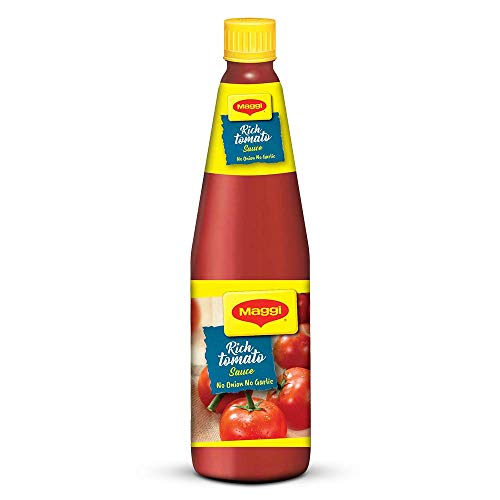 Maggi Tomato Sauce, No Onion No Garlic, 500g Bottle