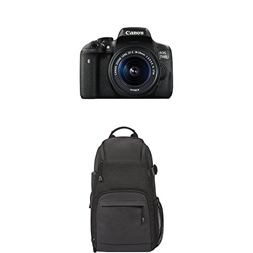Canon EOS 750D with 18-55mm lens and sling bag