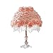 Produktbild WSHFOR Rose Petal Tischlampe Tuch Lampenschirm rosa Kreative Schlafzimmer Nachttischlampe E27 Wohnzimmer Dekoration Tischlampe