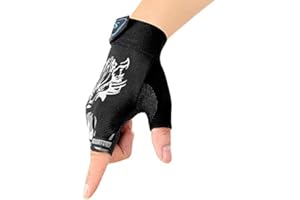 RUIXIA Kids Bicycle Half Finger Gloves Boys Girls Non-Slip Riding Cycling Gloves Outdoor Sports Fingerless Gloves Fox Pattern Shockproof Motorcycle Bike Mittens Kids Youth Riding Road Gloves