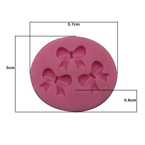joyliveCY 3D Bowknots Blume Silikon Fondant Kuchen Schokoladen Mold Decorating Backen Form Werkzeug DIY - 3