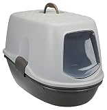 baño gatos frecuencia Higiene de mascotas diaria Trixie 40163 Bandeja Bertotop, Cubierta, 39 x 42 x 59 cm, Azul
