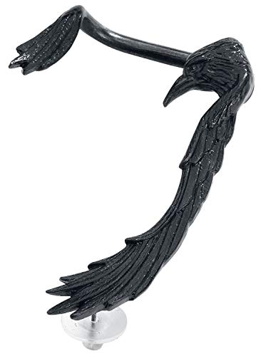 Alchemy Gothic Raven Ear Wing Pendiente