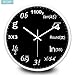Produktbild WIHY Silent Seiko Wanduhr Quarz Batterie Dekorativ Einzigartige Hohe Mathe Geschenk Moderne Schlafzimmer Wand-E-Precision Quarz Tisch Home Wanduhr, 12 Zoll, Schwarz Weiß Box, Tastatur