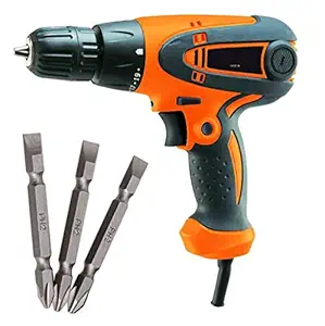 MLD 10mm Forward/Reverse Function 350W 750RPM Copper Winding Electric Screwdriver Cum Drill Machine with Free PH2 Bit Screwdriver Plus and Minus Bit (Shape +/-)