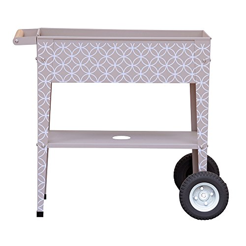 Preisvergleich Produktbild Pflanztrolley Taupe / weiß, Herstera Garden
