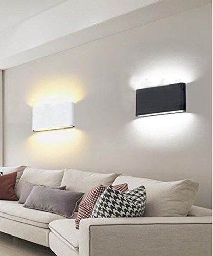 Lightess 12W Moderne LED Wandleuchte Außenwandleuchte Außenwasserdichten Outdoor-Wandleuchten quadratische Form Gartenbeleuchtung Balkon Gang Wandlampe Nachttischlampe, kaltes Weiß（Der Hauptbereich der Verwendung sind Indoor und Outdoor） - 6