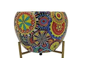 CHERRYTREE Designer Indoor Planter with Stand | Small Planters for Indoor Plants | Decorative Pots for Living Room and Balcony | Table Top Flower Pots for Living Room Balcony Home Garden | Metal Pots