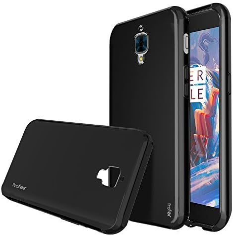 Oneplus 3 Case, Profer [Exact Fit] Anti-Scratches &amp; Shock [Jet Black] TPU ULTRA SLIM FLEXIBLE SOFT Bumper Protective Case for Oneplus 3 (Black)