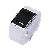 SODIAL(R) Neue LED Uhr Luxux Fashion Frauen Digital Sportbuegel Armbanduhr fuer Damekleiduhren Uhr - Alles weiss
