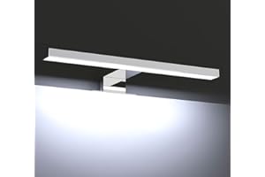 OXEN Kibath B 30 cm, lampe LED 6000 K pour appliques, installation sur meuble ou miroir de salle de bain. Type de lumière : blanc froid, 8 W, chrome brillant.