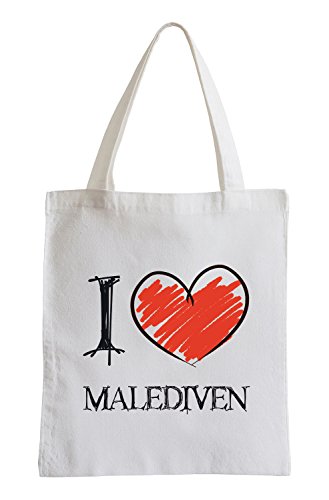 Preisvergleich Produktbild I love Malediven Fun Jutebeutel