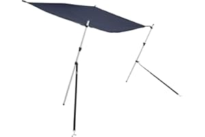 TOSHILIAN Bimini pour Bateau, Bimini Top Taud de Soleil Extension d'ombrage T-Top Bleu Marine 170x208x(115-183) cm