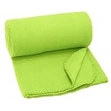 ROLLER Fleecedecke BASIC – grün – 130×160 cm - 3