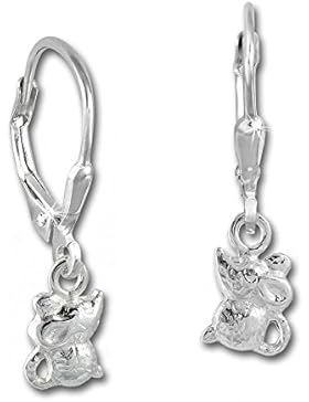 Teenie-Weenie Kinder Ohrring Mäuschen 925er Silber Ohrhänger Kinderschmuck TW SDO585J