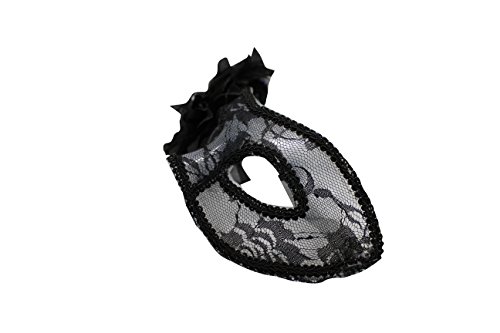 Venezianische Venetianische Maskerade Maske Karneval Kostüm Fasching Verkleidung Shades of Grey Herren und Damen Funkelnd Mitternacht mit Blume - 2