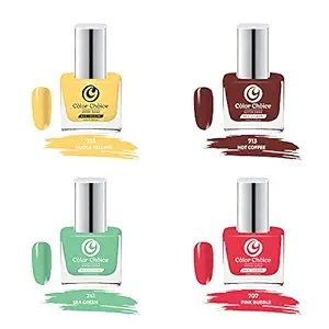 Color Choice Latest Color Collection for Girl Nail Polish Pack of 4 Pcs (Combo 44)