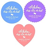 24 Aufkleber Etiketten Selbstklebend Schön, dass Du da bist