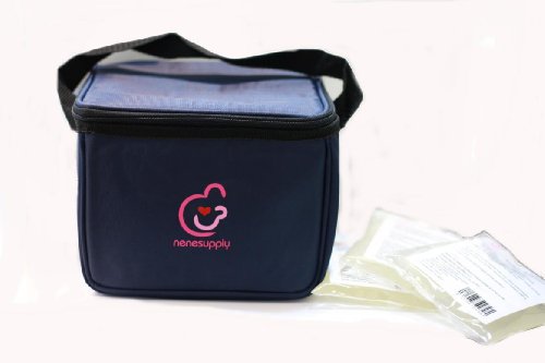 Breastmilk Cooler Bag and Ice Packs. Can fit into Carry-all Tote of Medela Freestyle and Pump In Style Breastpumps. Can hold up to 4 Medela Collection Bottles Or 5 Lansinoh Breastmilk Storage Bags. Replace Medela Cooler Set.