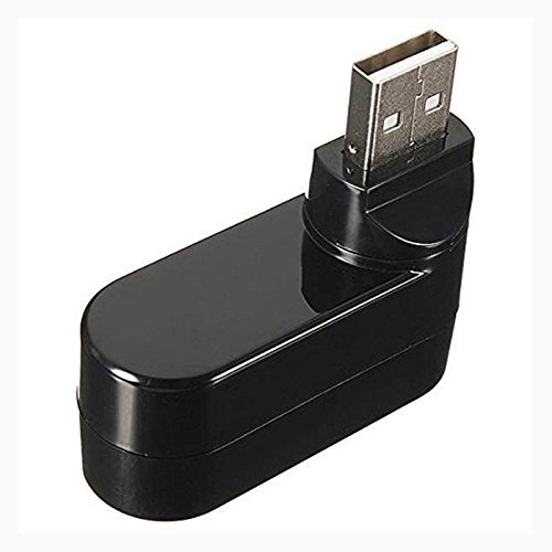 USB 2.0 Hub - SODIAL(R)USB 2.0 Hub Verteiler 3 Ports Highspeed 180 Grad drehbar Splitter Fuer Laptop Notebook PC Computer Schwarz