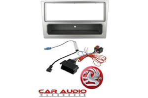 T1 Audio T1-CTK1901S - Corsa D 2006 Onwards Complete Car Stereo Fitting Kit. Silver Single Din Fascia, Release Keys, ISO Loom & Aerial Adaptor.