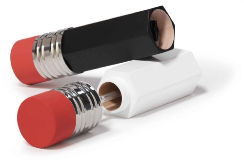 Po Selected Pencil Grinders 4.5 x 4.5 x 17 cm Salt and Pepper Mill Set, Black/ White/ Silver/ Pink