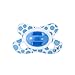 Premature/Newborn Dental Soother Clear Green Print (-2/+2 months)