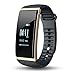 Produktbild Fitness Tracker,CAMTOA S1 Herzfrequenz Pulsuhr Fitnessarmband Aktivitätstracker, 0.96''OLED Wasserdicht IP65 Touch Bildschirm Sport Armband mit Wettervorhersage/Luftdruck/GPS Bewegung/Stoppuhr/Schrittzähler/Schlafmonitor/Kalorienzähler/SMS Anrufe und Musiksteuerung für iPhone IOS Android Gold
