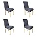 Produktbild Izuhause Stretchhusse Stuhl Husse (4 Stück, Grau) Universell Stuhlhussen Stuhlbezug Dekoration Stuhl-Abdeckung Stuhlüberzug Spannbezug, material aus 100% Polyester