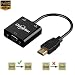 Produktbild HDMI zu VGA, champsun vergoldet Active HD 1080P HDMI Buchse auf VGA Buchse Adapter mit 3,5 mm Audio Ausgang für PC Laptop Projektor HDTV PC PS3 XBOX STB Blu-ray DVD und mehr (schwarz)
