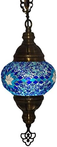 Oriental lamp mosaic (Turkish lamp) ø 13 cm blue
