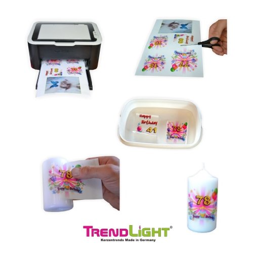 TrendLight 861131 Fototransferpapier A4 210 x 297 mm 1 Blatt für Kerzen