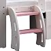 YJBE Loft Bed With Stairs and Drawer Storage Toddler Furniture Princess or Captain (Pink Princess)